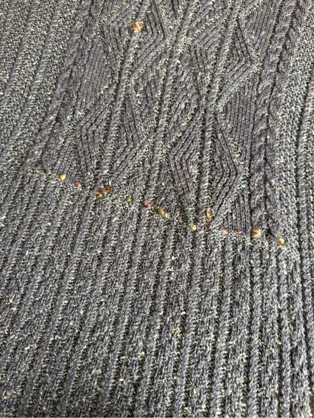 Peruvian Connection Ireland Made Alpaca Wool Silk Speck Green Mock Neck Sweater - Picture 7 of 12